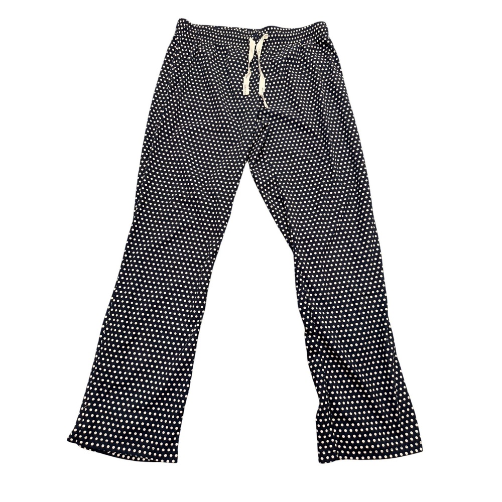 Calvin Klein Sleepwear Pajama Pants Womens M Navy White Polka Dot Drawstring